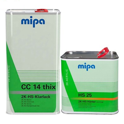 MIPA CC14 HS Clearcoat & HS25 Hardener 7.5L Kit