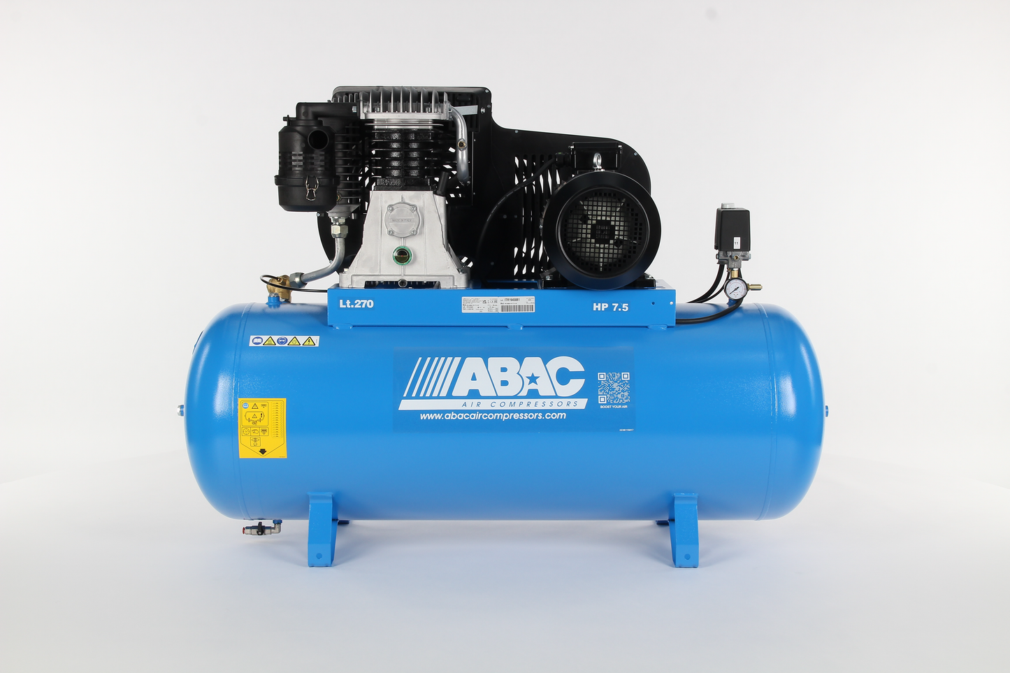 ABAC PRO B6000 270L FT7.5 - 3 Phase 5.5kw 270L 29CFM 11Bar Air Compressor - 4116020193