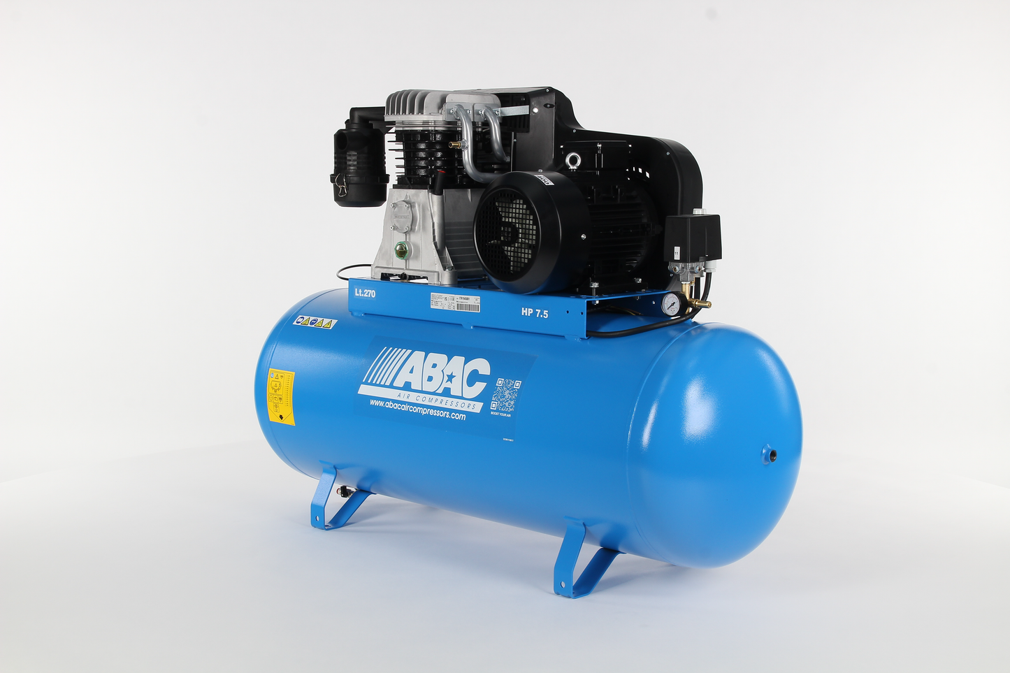 ABAC PRO B6000 270L FT7.5 - 3 Phase 5.5kw 270L 29CFM 11Bar Air Compressor - 4116020193