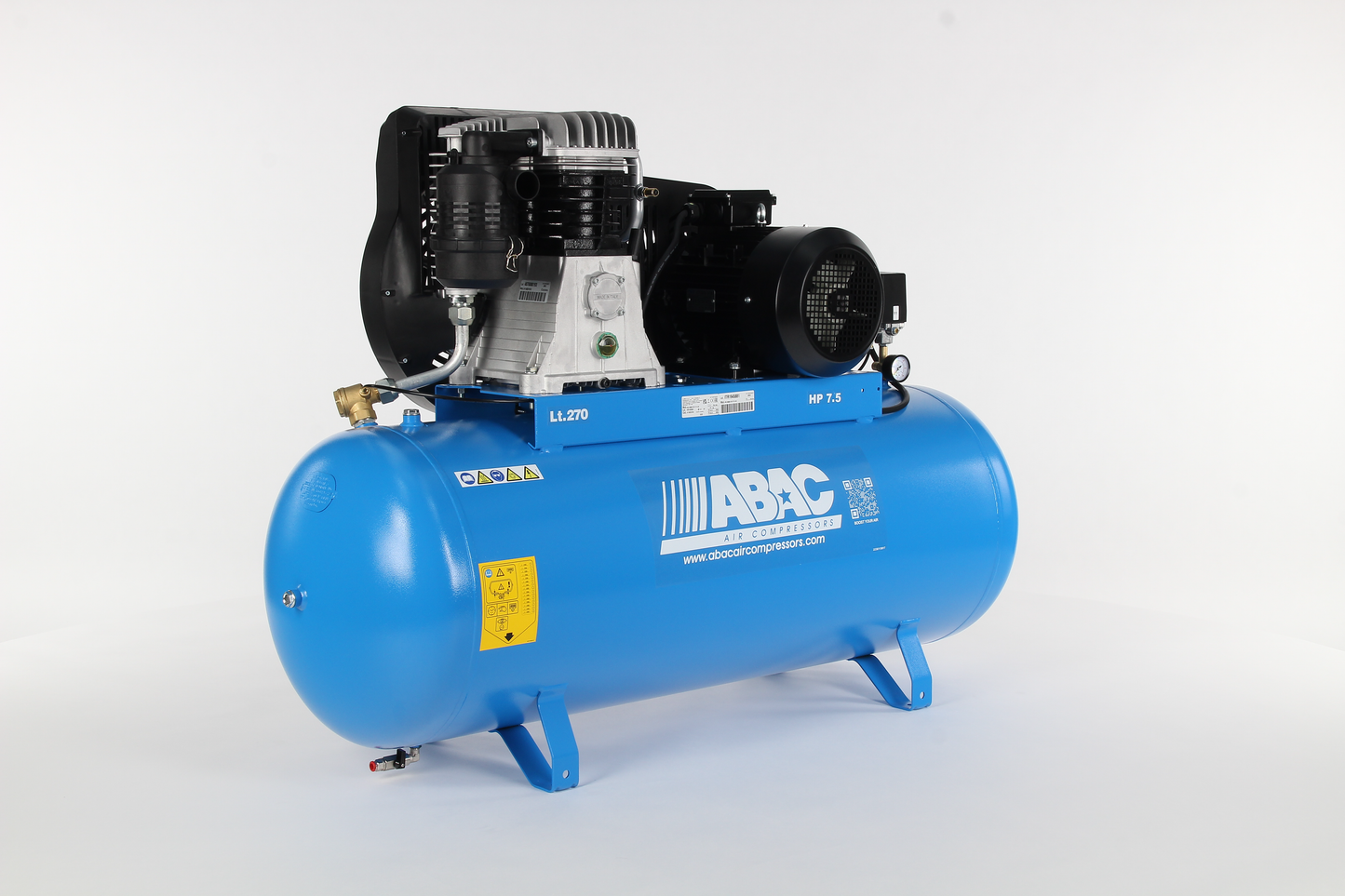ABAC PRO B6000 270L FT7.5 - 3 Phase 5.5kw 270L 29CFM 11Bar Air Compressor - 4116020193