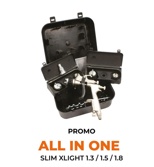 Walcom ALL IN ONE Slim X LIGHT HALO Spray Gun Kit Gravity