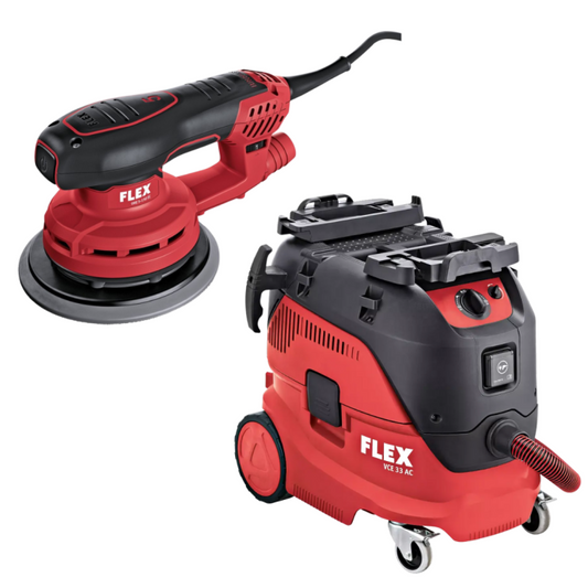 FLEX ORE 5-150 SANDER & VCE 33 L AC-SET 230/BS DUST EXTRACTOR KIT