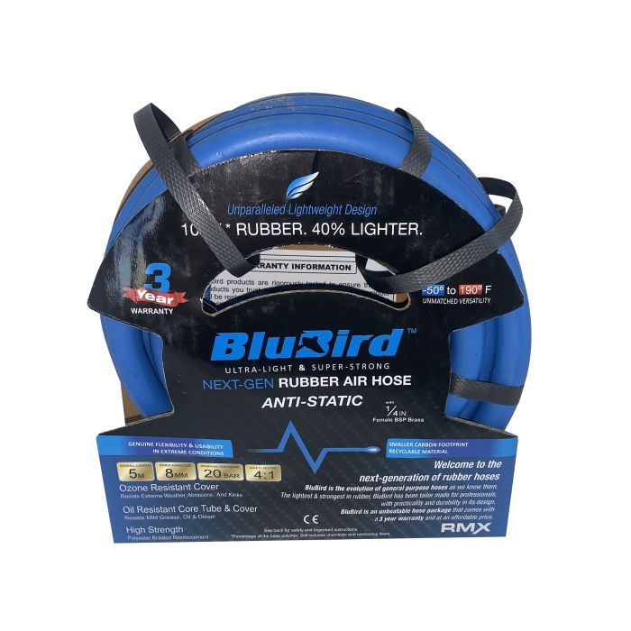 FMT BluBird Anti Static Rubber Air Hose 8mm x 5M