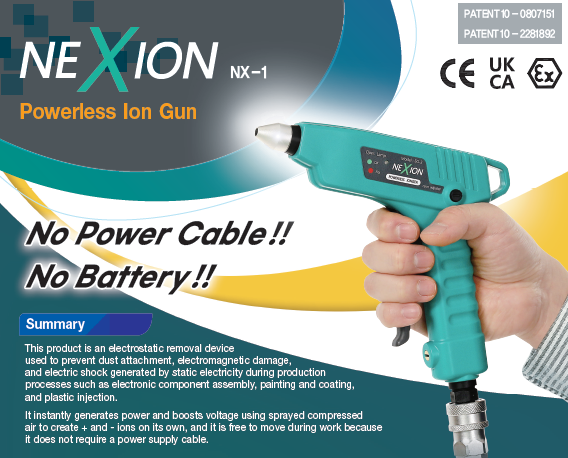 NeXioN Ionizing Fully Pneumatic Anti Static Gun NX-1