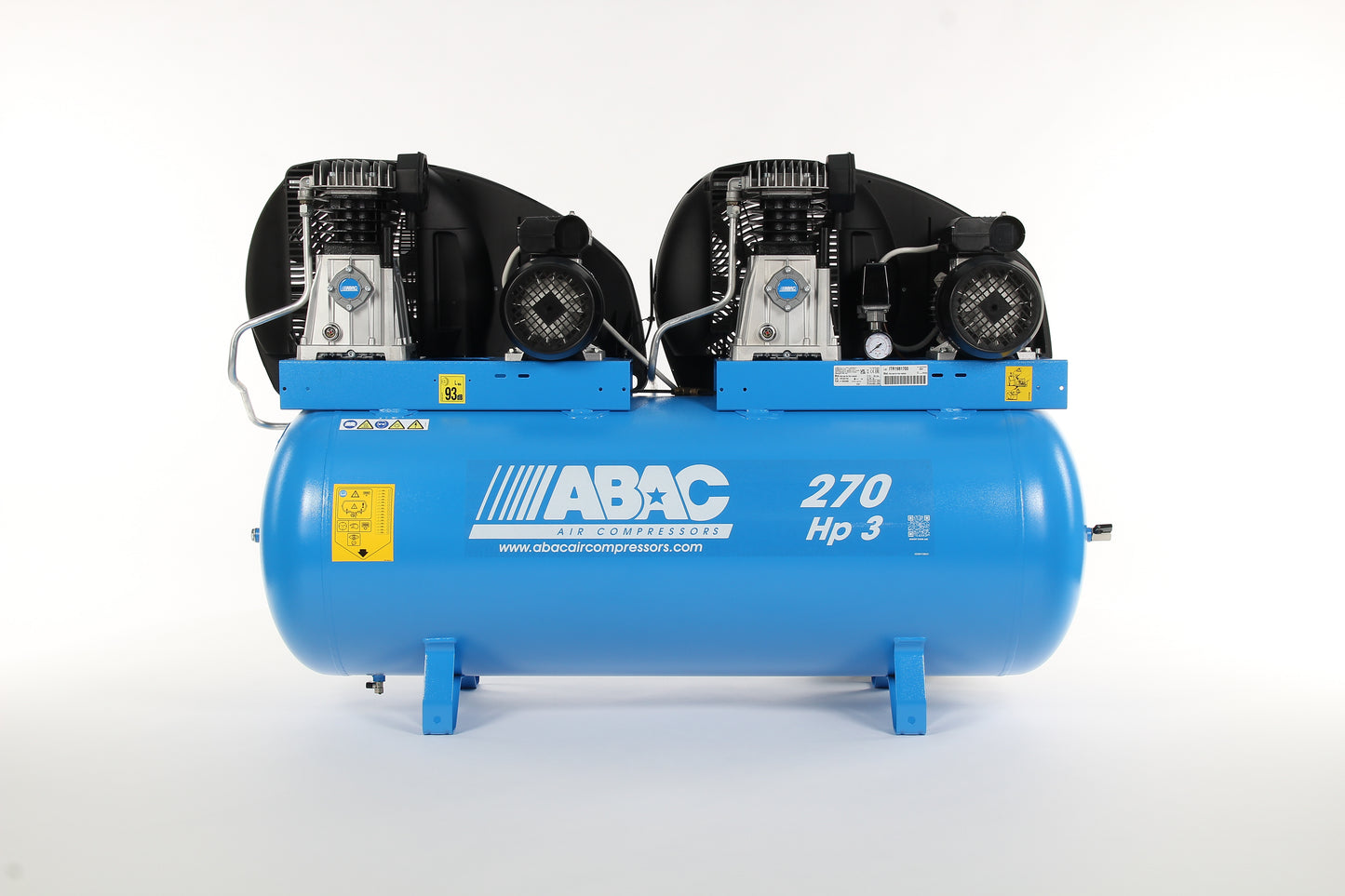 ABAC PRO A39 270 FM3 Tandem - 240V 270L 27.9CFM 10Bar Air Compressor - 4116024868