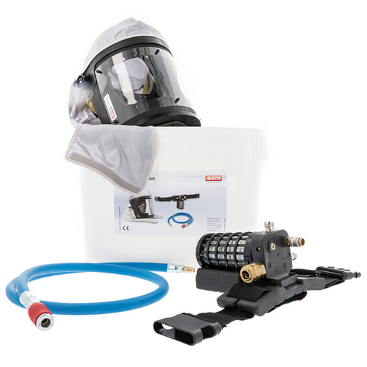 SATA Vision 2000 Airfed Mask Kit with Activated Carbon Absorber and 1.2m Hose
